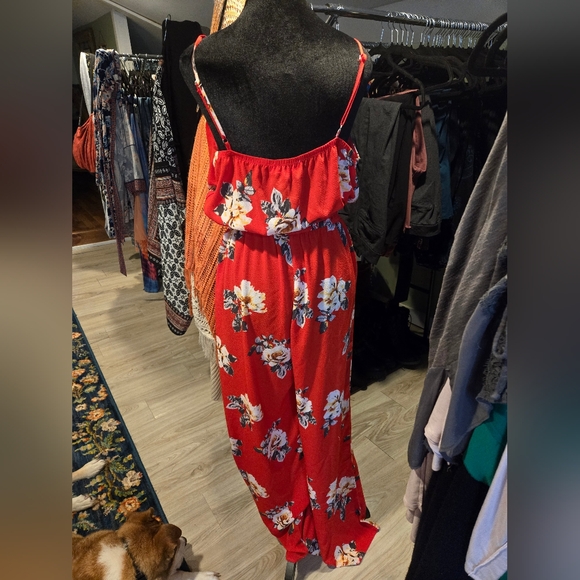 Belted, surplus neckline, jumpsuit by Riley and James. L. New - Picture 2 of 5